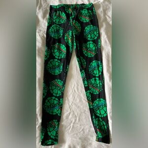 Black and Green Mandala Pattern Leggings